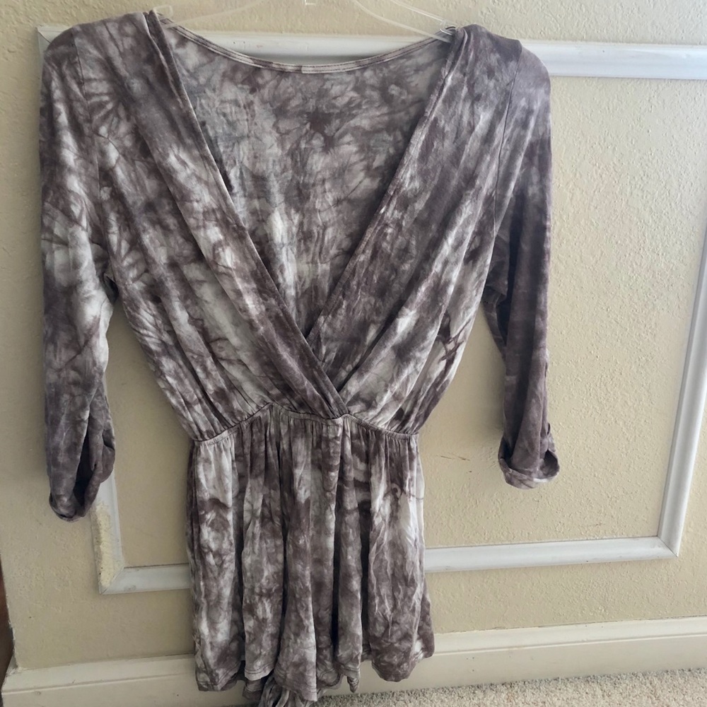 Tie dye pattern romper